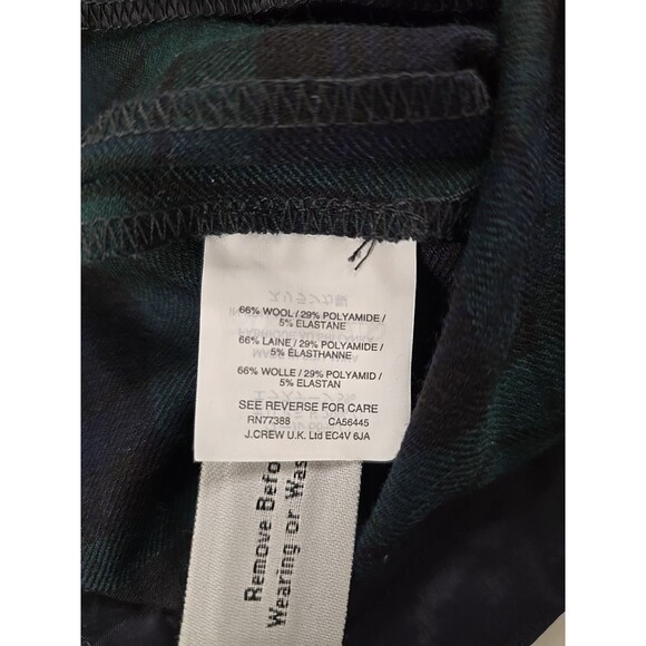 J Crew Maddie Preppy Plaid Tartan Office Career Wool Blend Ankle Pants Womens 6 - Picture 8 of 10